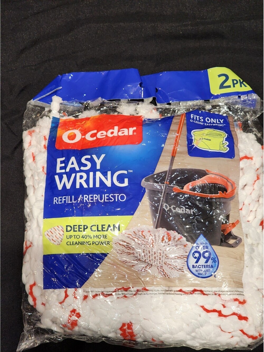 O-Cedar EasyWring Deep Clean Microfiber Wet Mop Head Refills 2 Pack